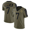 Fenge MN.Vikings #7 Byron Murphy Jr. Player Olive Salute To Service Limited Game Stitched Jerseys