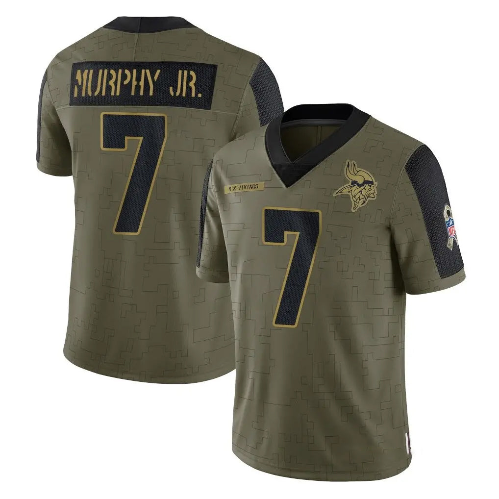 Fenge MN.Vikings #7 Byron Murphy Jr. Player Olive Salute To Service Limited Game Stitched Jerseys