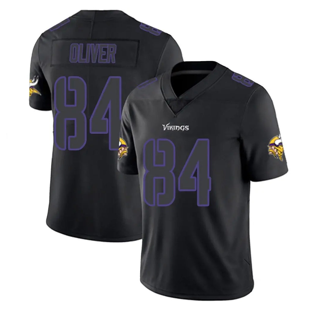Fenge MN.Vikings #84 Josh Oliver Player Black Impact LImited Home Game Stitched Jerseys