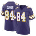 Fenge MN.Vikings #84 Josh Oliver Player Purple Classic Home Game Stitched Jerseys