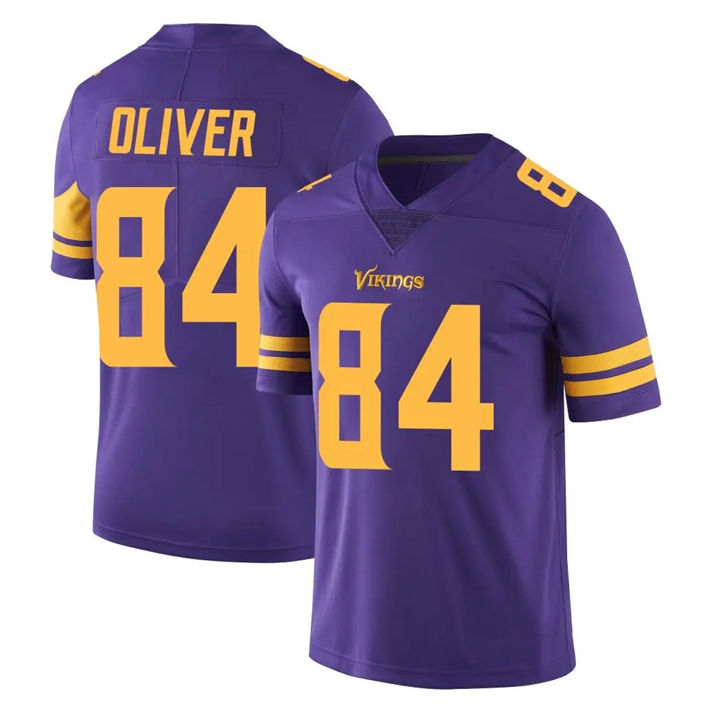 Fenge MN.Vikings #84 Josh Oliver Player Purple Limited Color Rush Home Game Stitched Jerseys