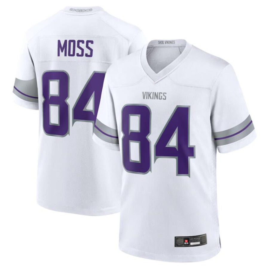 Fenge MN.Vikings #84 Randy Moss White Alternate Retired Player Game American Stitched Jerseys