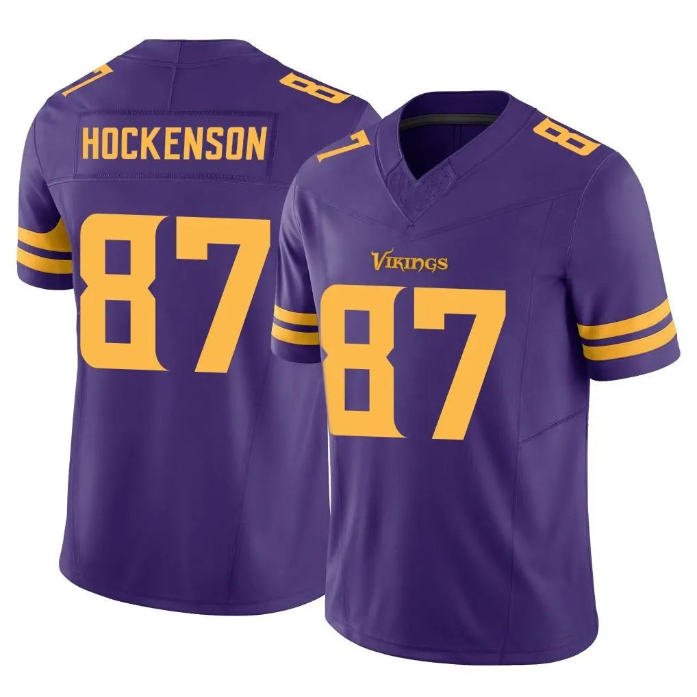 Fenge MN.Vikings #87 T.J. Hockenson Player Purple Limited Alternate Vapor F.U.S.E. Home Game Stitched Jerseys