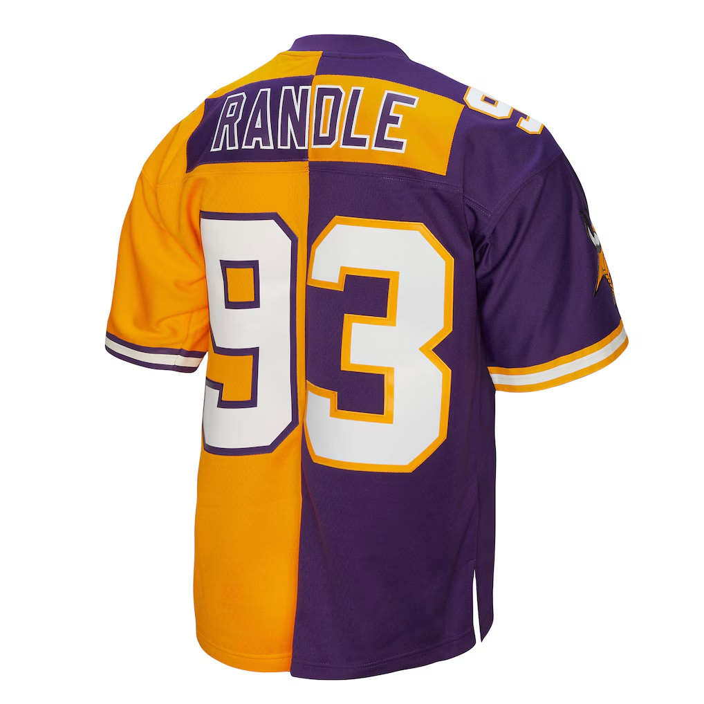 Fenge MN.Vikings #93 John Randle Mitchell & Ness PurpleGold 1998 Split Legacy Replica Jersey