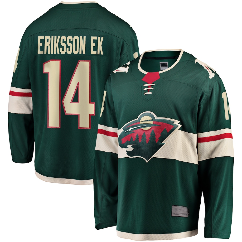 Fenge M.Wild #14 Joel Eriksson Ek Green Breakaway Jerseys