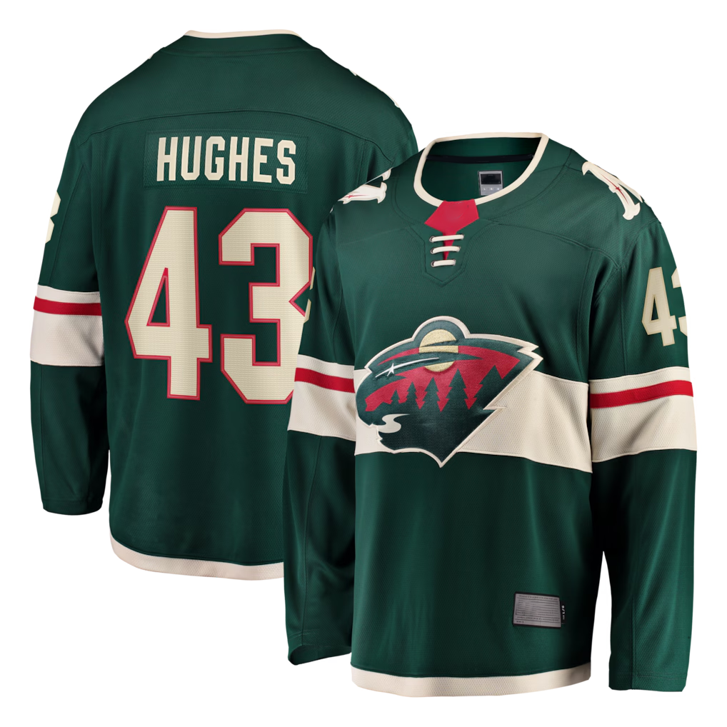 Fenge M.Wild #43 Quinn Hughes Green Home Breakaway Jerseys