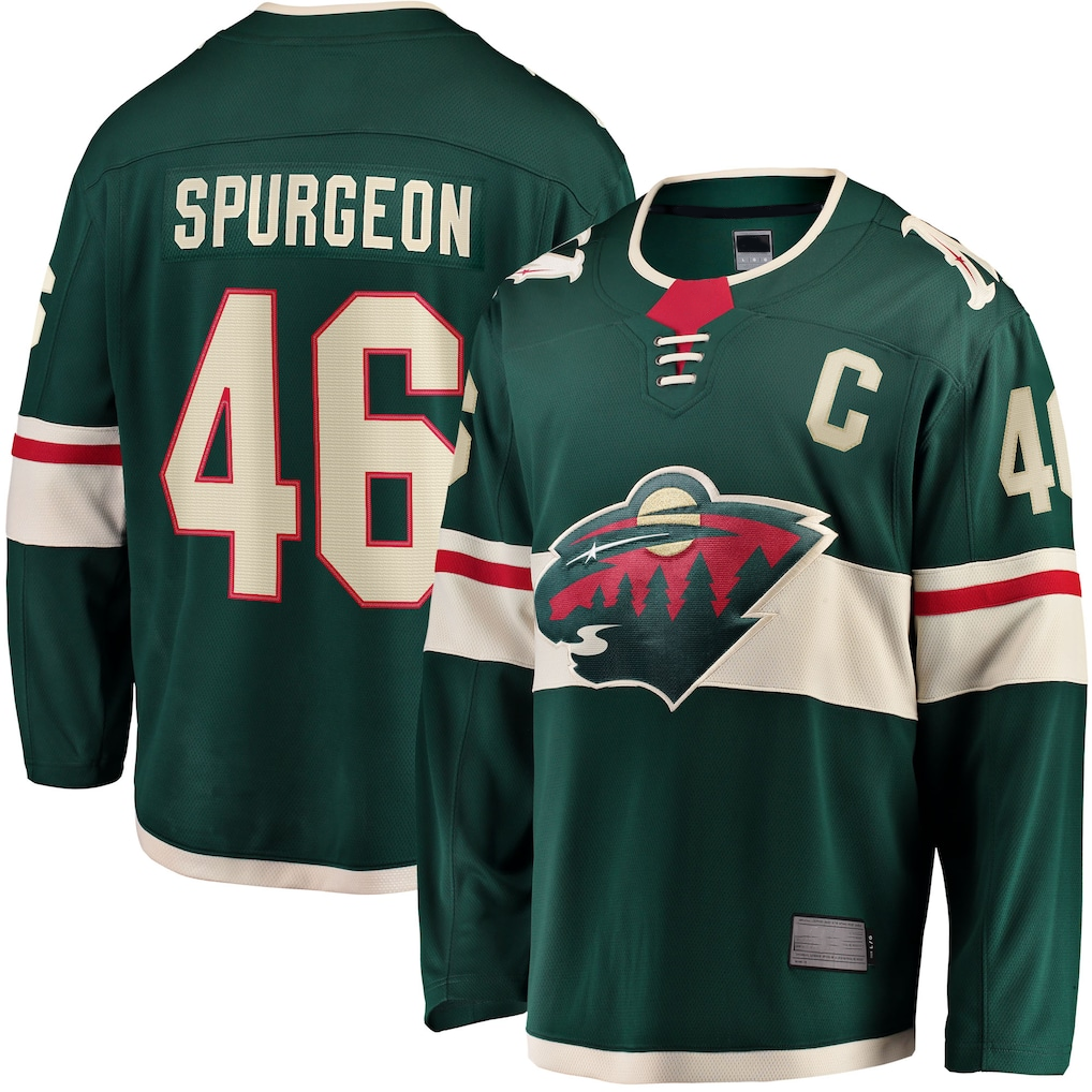 Fenge M.Wild #46 Jared Spurgeon Green Home Breakaway Player Jerseys