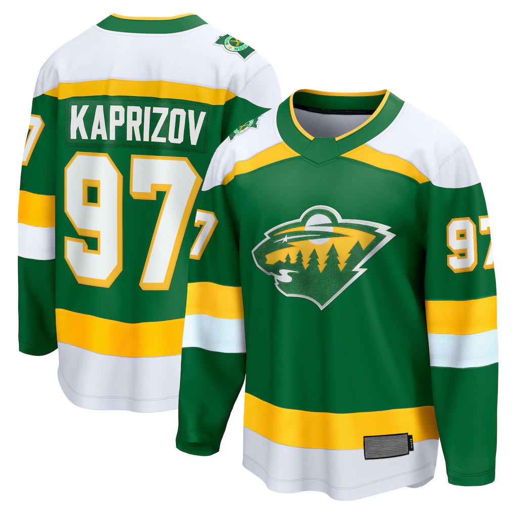 Fenge M.Wild #97 Kirill Kaprizov Green 2023-24 Alternate Breakaway Jerseys