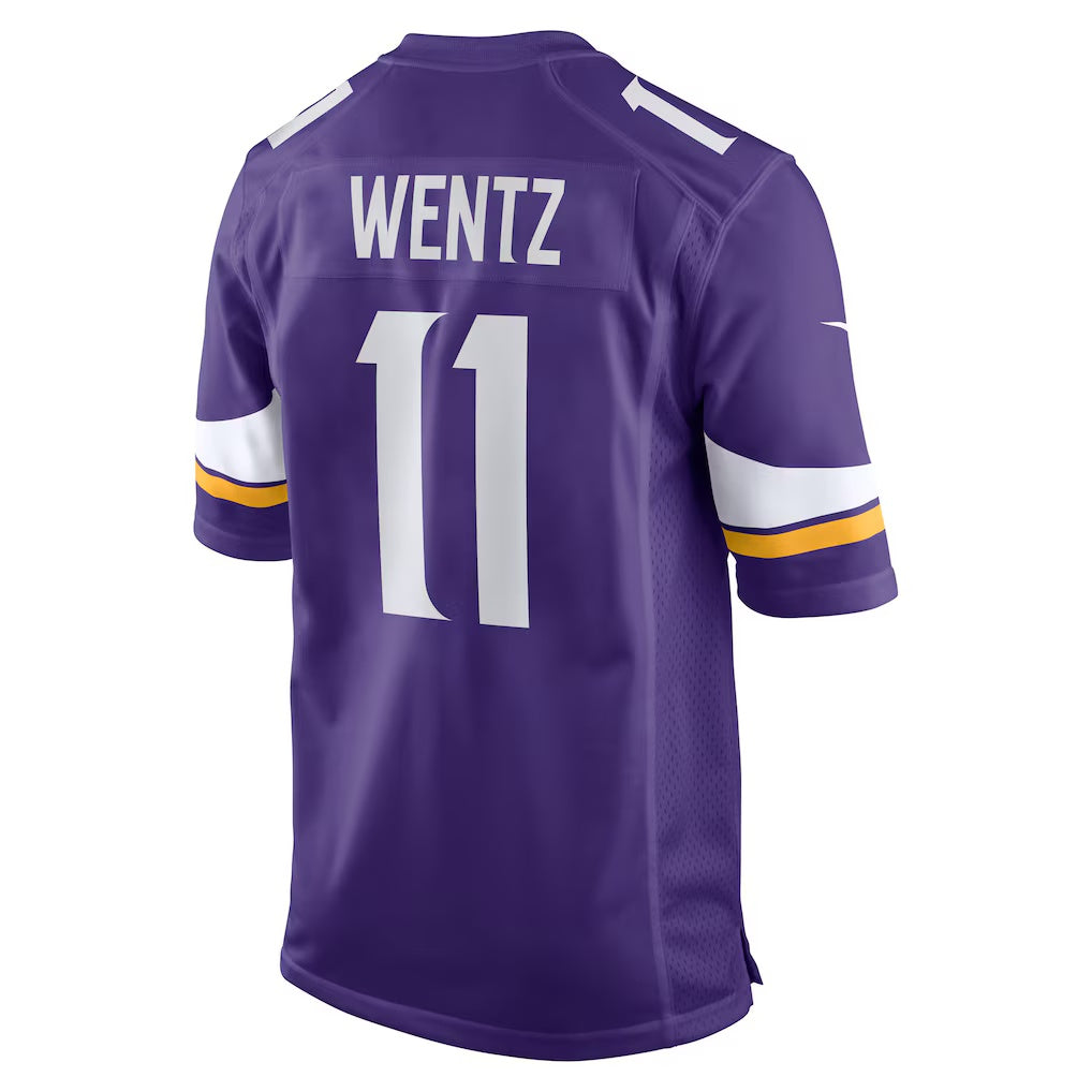 Fenge MN.Vikings #11 Carson Wentz Purple Team Game Stitched Jerseys