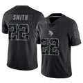 Fenge MN.Vikings #22 Harrison Smith Player Black REFLECTIVE Limited Stitched Jerseys