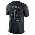 Fenge MN.Vikings #33 Aaron Jones Player Black REFLECTIVE Limited Stitched Jerseys