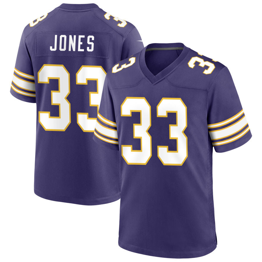 Fenge MN.Vikings #33 Aaron Jones Player Purple Classic Game Stitched Jerseys