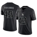 Fenge MN.Vikings #43 Andrew Van Ginkel Player Black REFLECTIVE Limited Stitched Jerseys