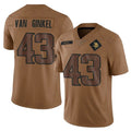 Fenge MN.Vikings #43 Andrew Van Ginkel Player Brown Salute To Service Limited Stitched Jerseys