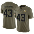 Fenge MN.Vikings #43 Andrew Van Ginkel Player Salute To Service Limited Olive Stitched Jerseys