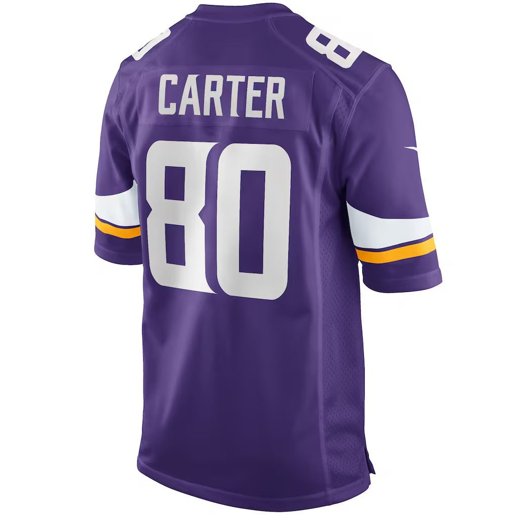 Fenge MN.Vikings #80 Cris Carter Purple Game Retired Player Stitched Jerseys