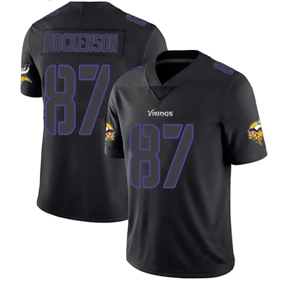 Fenge MN.Vikings #87 T.J. Hockenson Player Limited Black Impact Game Stitched Jerseys