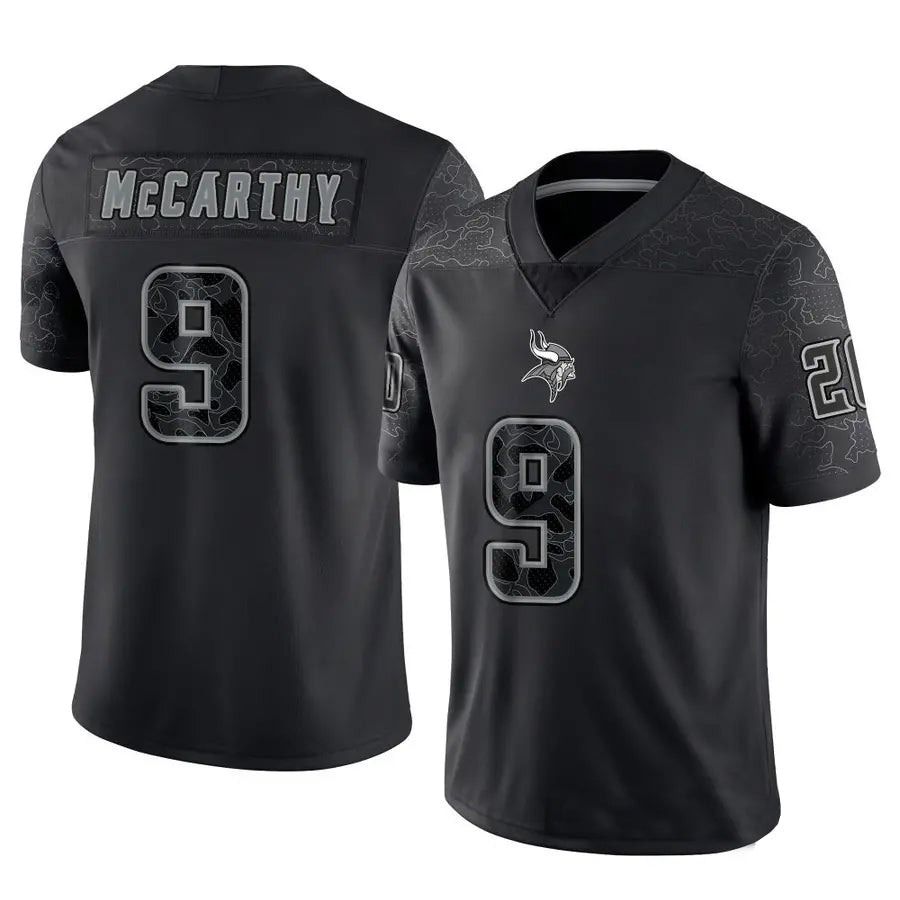 Fenge MN.Vikings #9 J.J. McCarthy Player Black REFLECTIVE Limited Stitched Jerseys