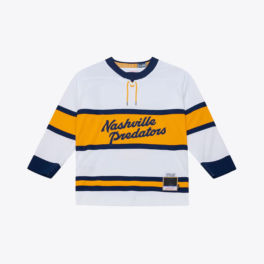 Fenge N.Predators Filip Forsberg Mitchell & Ness White 2020 Power Play Jerseys