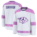 Fenge N.Predators White Hockey Fights Cancer Survivor Practice Jerseys