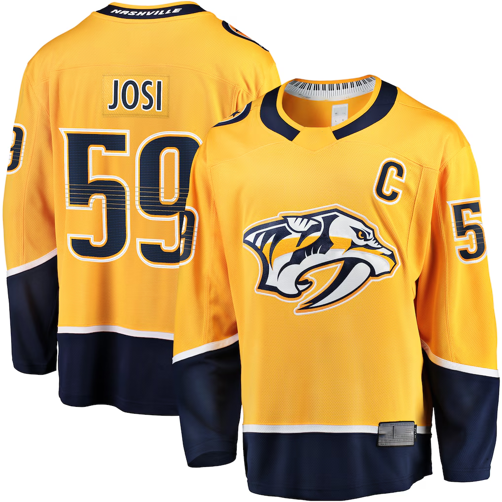 Fenge N.Predators #59 Roman Josi Gold Home Breakaway Jerseys