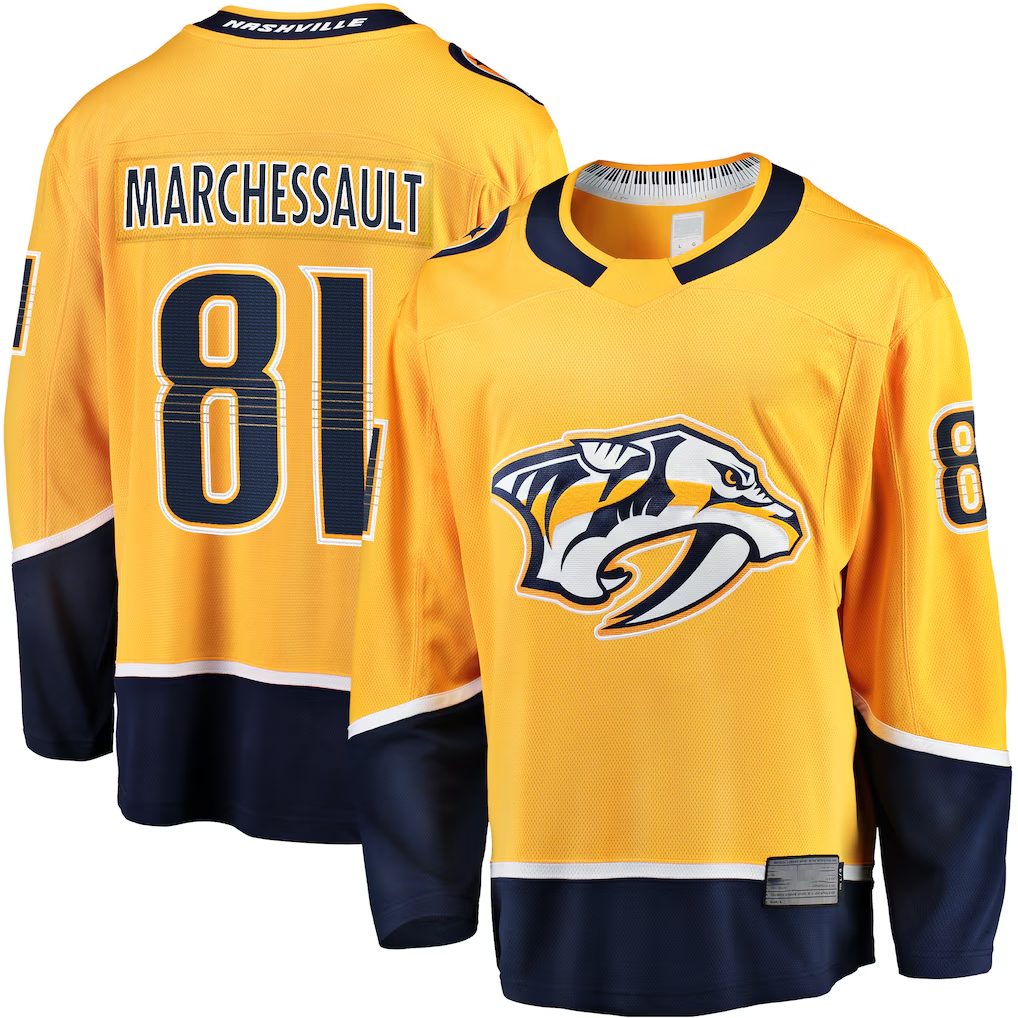 Fenge N.Predators #81 Jonathan Marchessault Gold Breakaway Jerseys