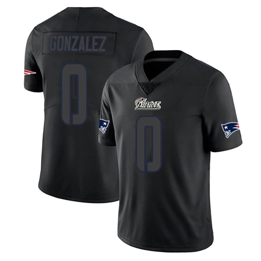 Fenge NE.Patriots #0 Christian Gonzalez Player Black Impact LImited Home Game Stitched Jerseys