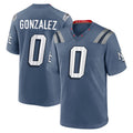 Fenge NE.Patriots #0 Christian Gonzalez Player Storm Blue Rivalries Collection Game Stitched Jerseys