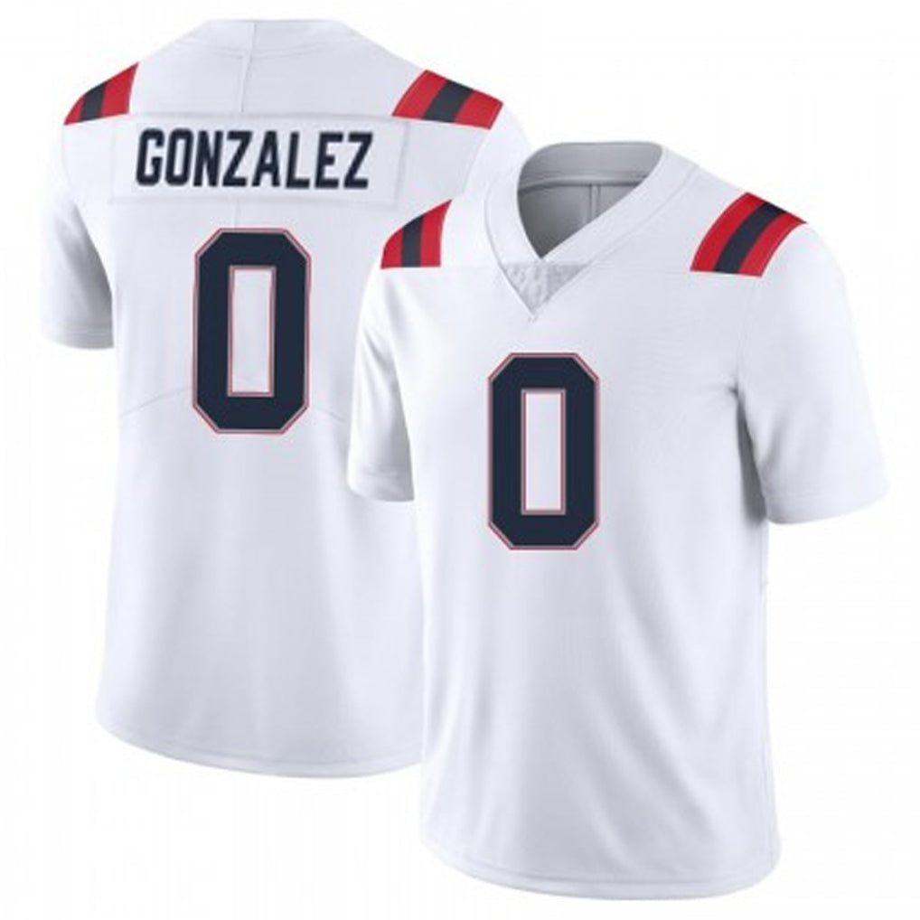 Fenge NE.Patriots #0 Christian Gonzalez Player White Vapor Untouchable Home Game Stitched Jerseys