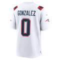Fenge NE.Patriots #0 Christian Gonzalez White Game Stitched Jerseys