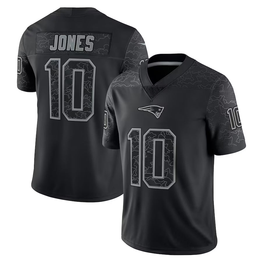 Fenge NE.Patriots #10 Drake Maye Player Black REFLECTIVE Limited Stitched Jerseys