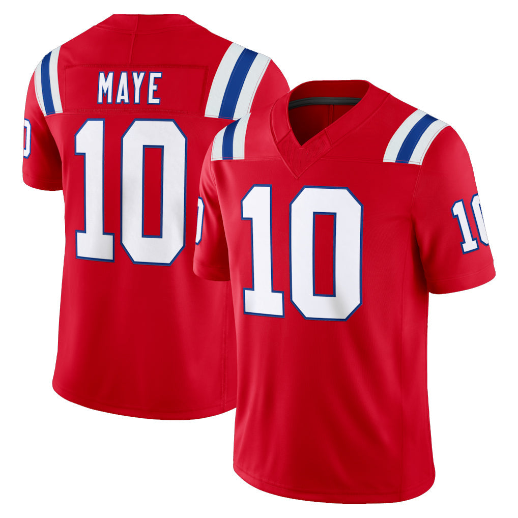 Fenge NE.Patriots #10 Drake Maye Player Red Limited Vapor F.U.S.E. Home Game Stitched Jerseys