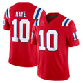 Fenge NE.Patriots #10 Drake Maye Player Red Limited Vapor F.U.S.E. Home Game Stitched Jerseys