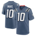 Fenge NE.Patriots #10 Drake Maye Player Storm Blue Rivalries Collection Game Stitched Jerseys
