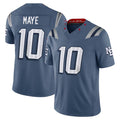 Fenge NE.Patriots #10 Drake Maye Player Storm Blue Rivalries Collection Limited Stitched Jerseys