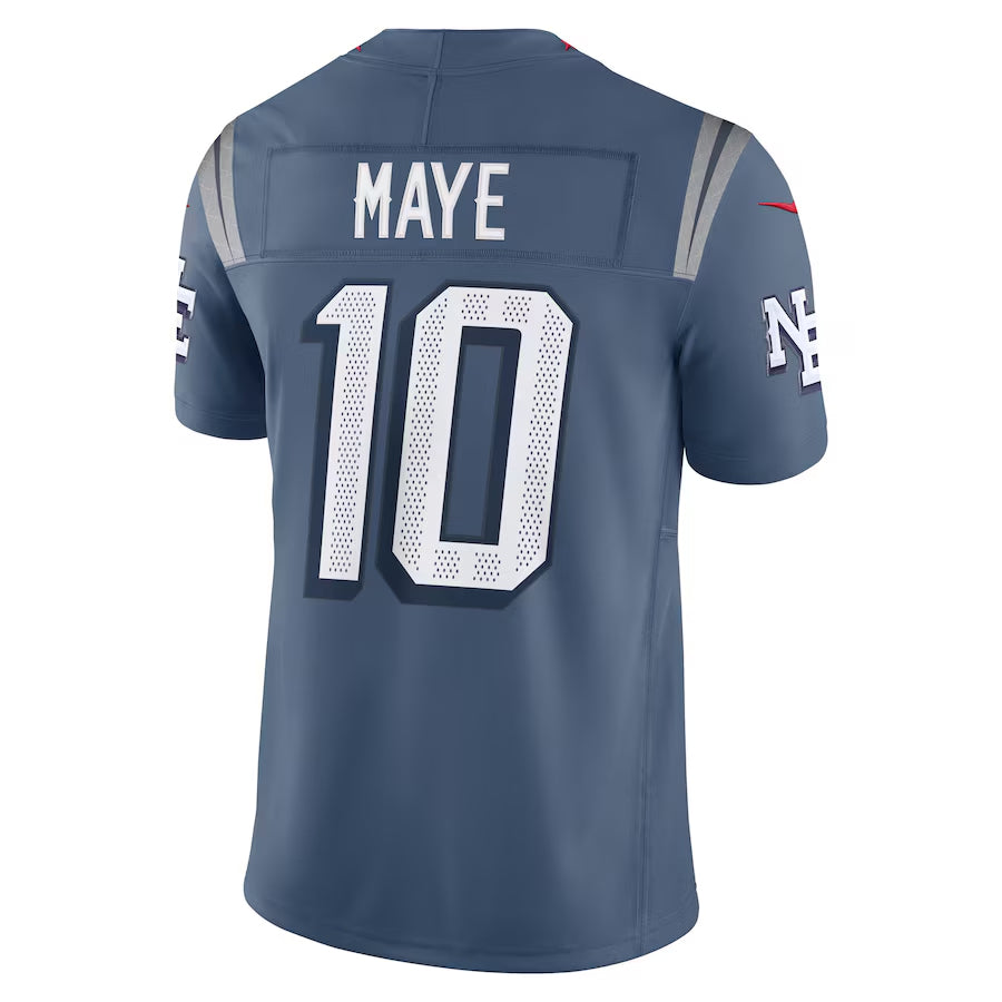 Fenge NE.Patriots #10 Drake Maye Player Storm Blue Rivalries Collection Limited Stitched Jerseys