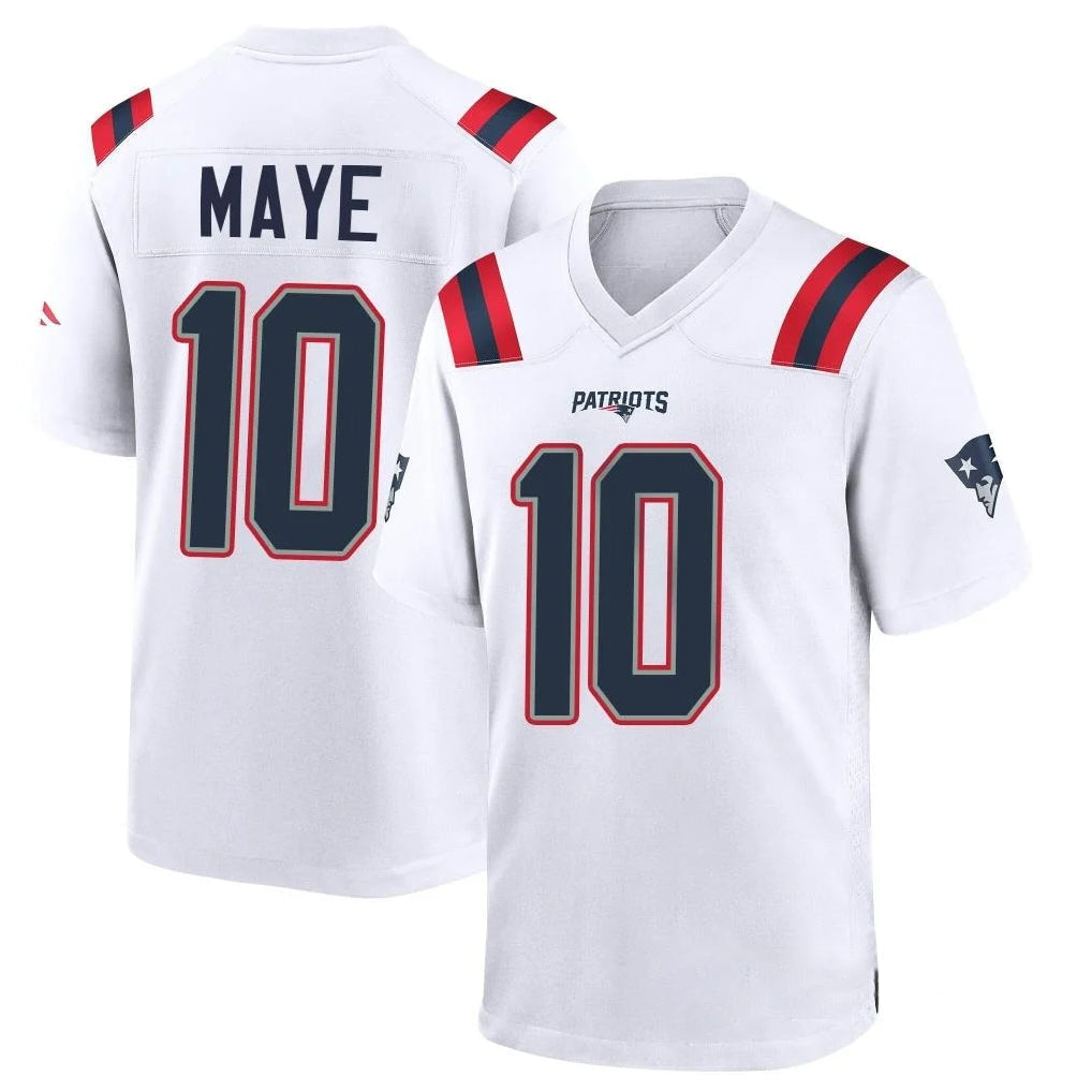 Fenge NE.Patriots #10 Drake Maye Player White Home Game Stitched Jerseys