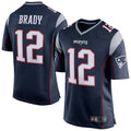 Fenge NE.Patriots #12 Tom Brady Player Navy Blue Game Stitched Jerseys