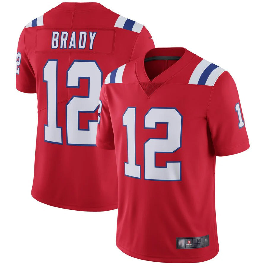 Fenge NE.Patriots #12 Tom Brady Player Red Home Limited Stitched Jerseys