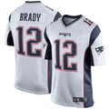 Fenge NE.Patriots #12 Tom Brady Player White Home Game Stitched Jerseys