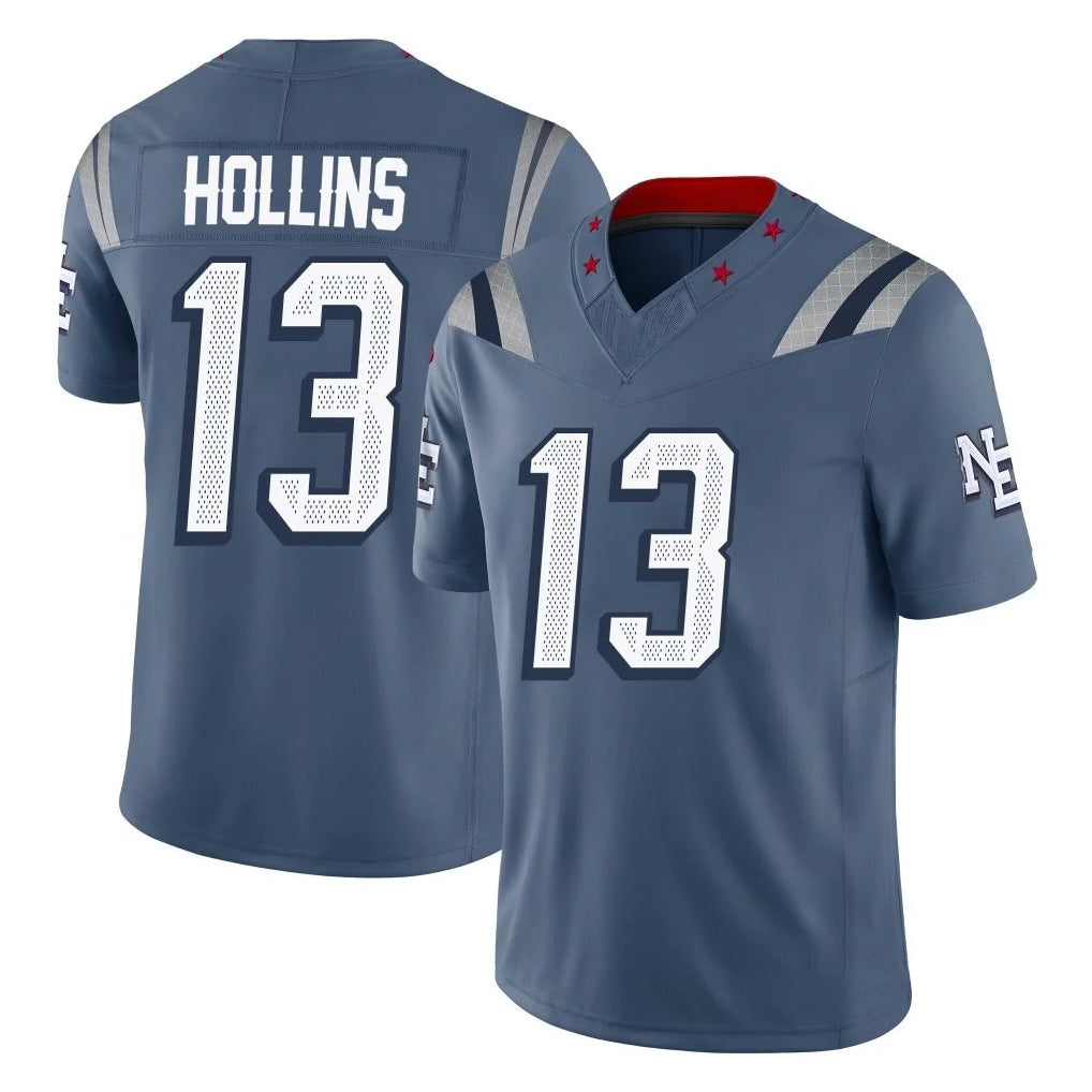 Fenge NE.Patriots #13 Mack Hollins Player Blue Limited Rivalries Collection Home Game Stitched Jerseys