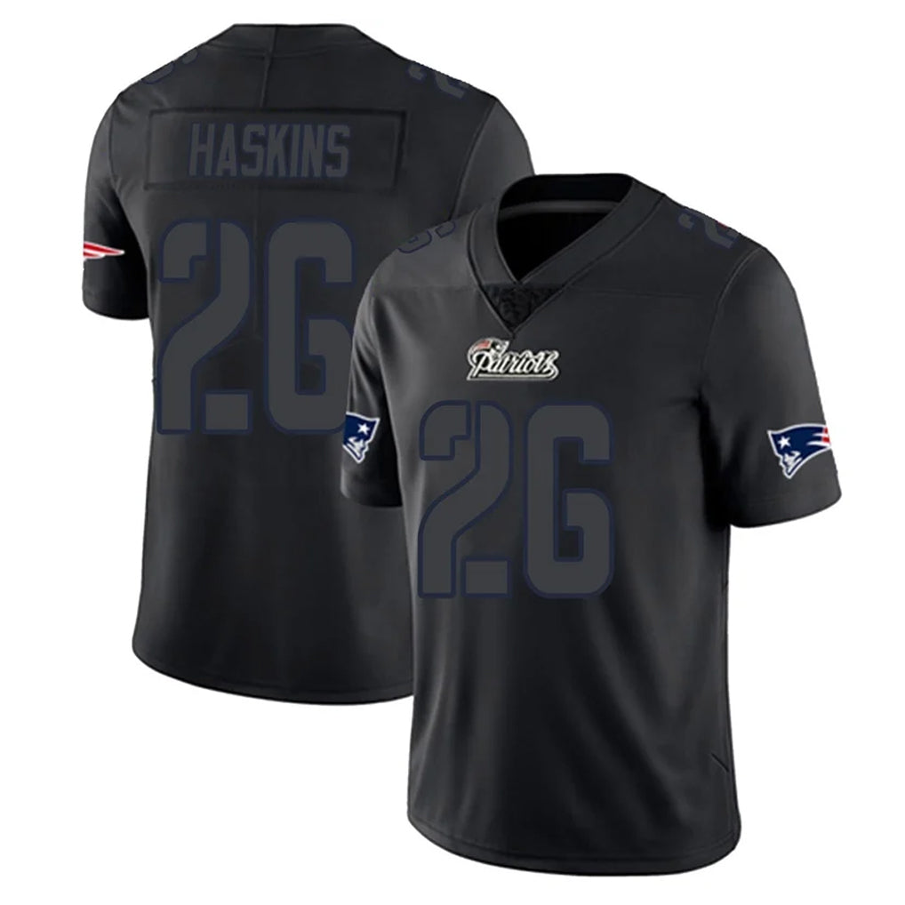 Fenge NE.Patriots #26 Hassan Haskins Player Black Impact LImited Home Game Stitched Jerseys