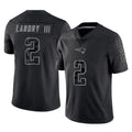 Fenge NE.Patriots #2 Harold Landry III Player Black Reflective LImited Home Game Stitched Jerseys