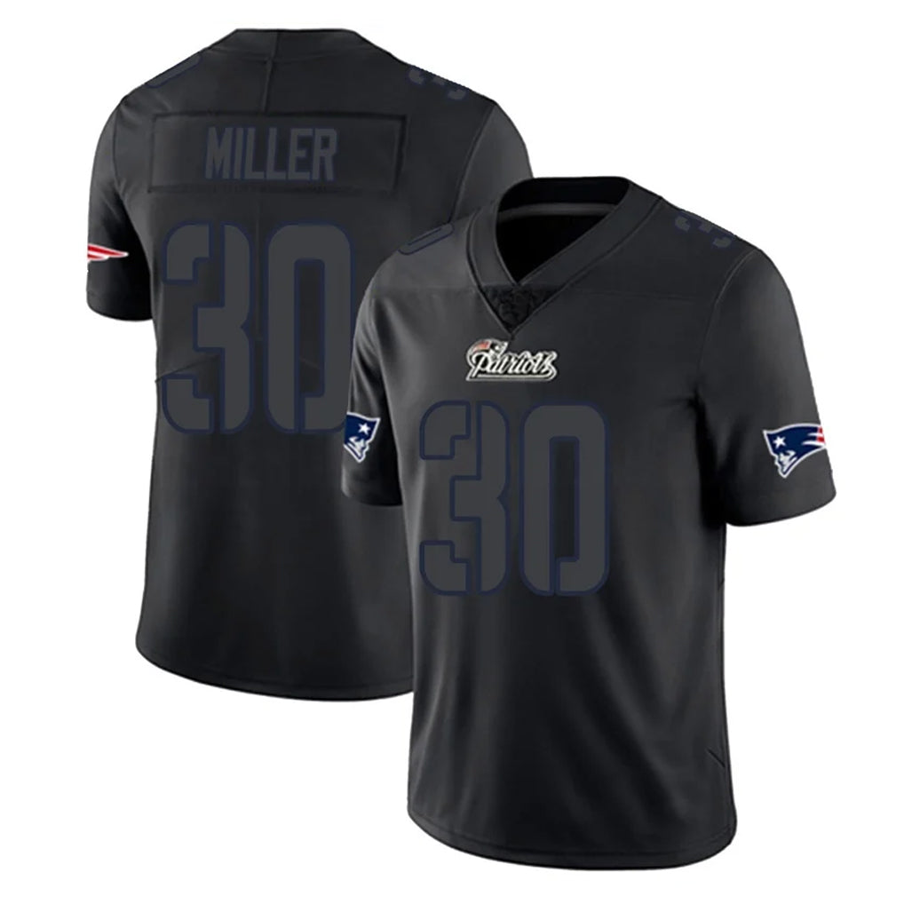 Fenge NE.Patriots #30 Jam Miller Player Black Impact LImited Home Game Stitched Jerseys