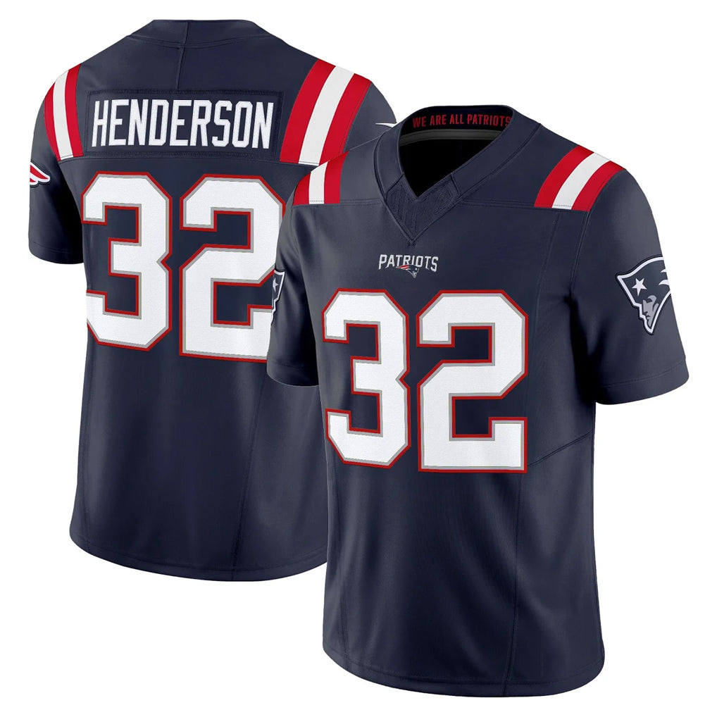 Fenge NE.Patriots #32 TreVeyon Henderson Player Navy Limited Vapor F.U.S.E. Home Game Stitched Jerseys