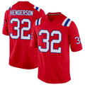 Fenge NE.Patriots #32 TreVeyon Henderson Player Red Home Game Stitched Jerseys