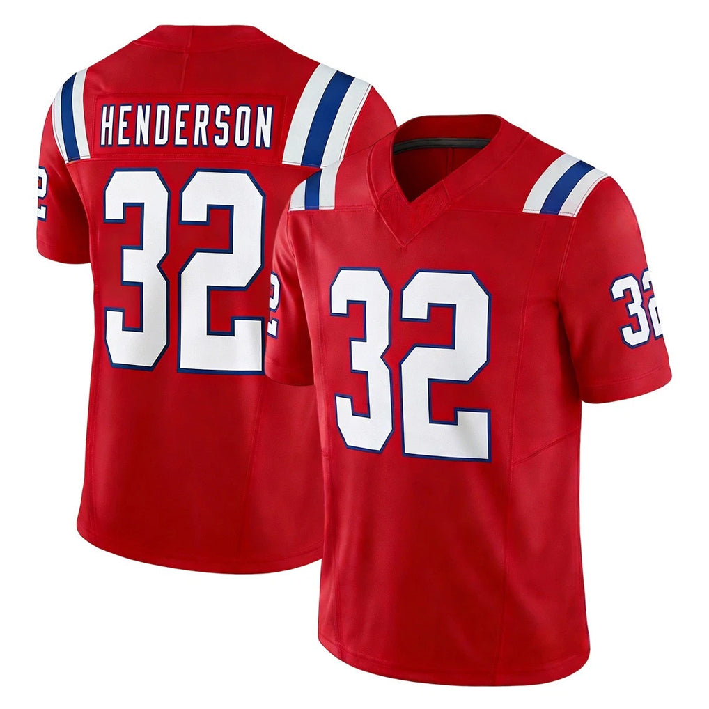 Fenge NE.Patriots #32 TreVeyon Henderson Player Red Limited Vapor F.U.S.E. Home Game Stitched Jerseys