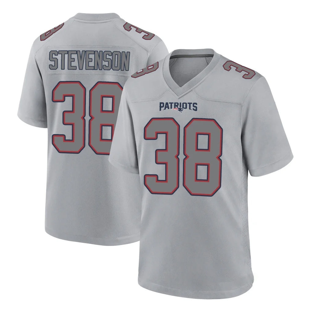 Fenge NE.Patriots #38 Rhamondre Stevenson Player Gray Fashion Limited Home Game Stitched Jerseys