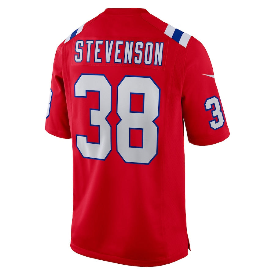 Fenge NE.Patriots #38 Rhamondre Stevenson Player Red Home Game Stitched Jerseys