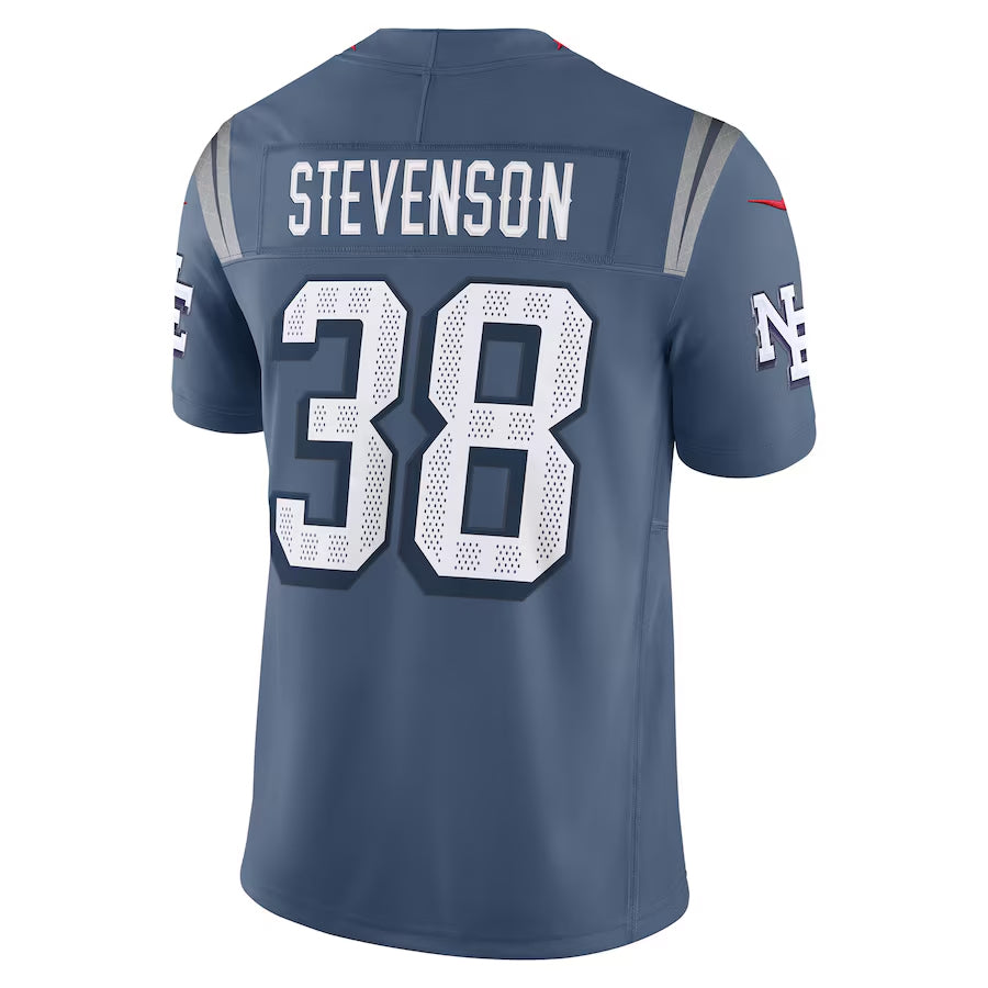 Fenge NE.Patriots #38 Rhamondre Stevenson Player Storm Blue Rivalries Collection Limited Stitched Jerseys